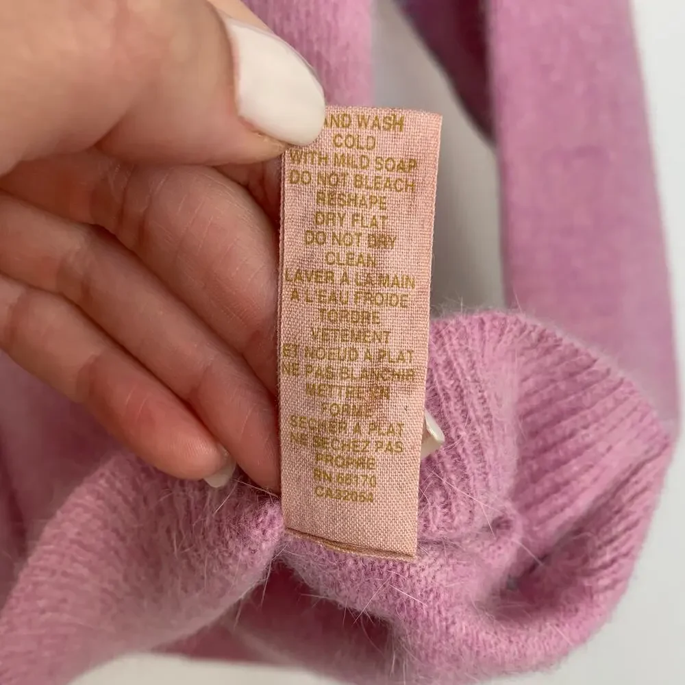 Free People Pink Embroidered Cardigan Sweater Womens Medium New Lilac
